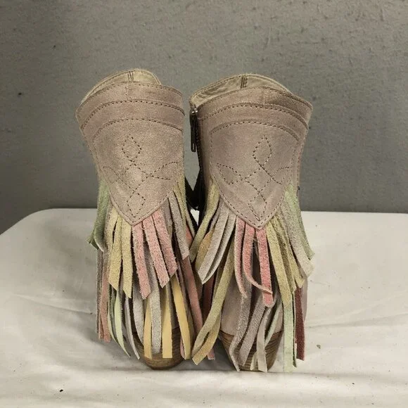 Free People Boots Womens 8 US 38 EU Lawless Fringe Pastel Western Boho Rodeo - Picture 4 of 16